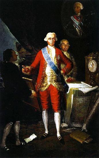  Portrait of Jose Monino, 1st Count of Floridablanca and Francisco de Goya